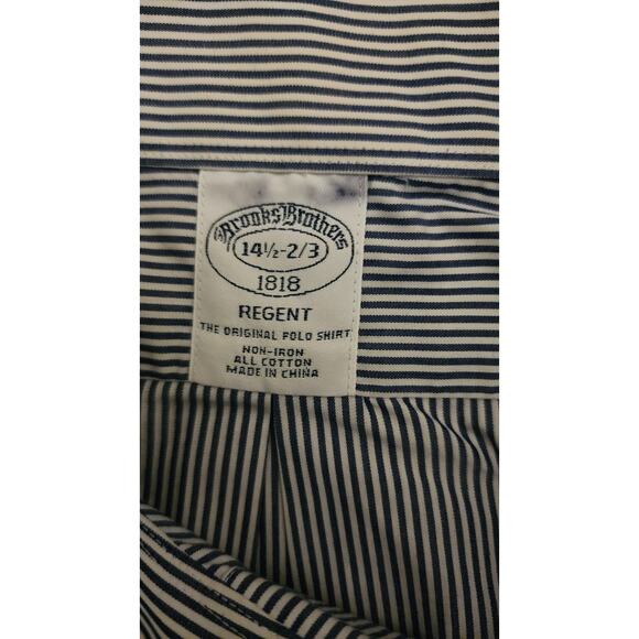 Brooks Brothers Striped Long Sleeve Button-down Dress Shirt Size 14.5 32/33 - Picture 3 of 5